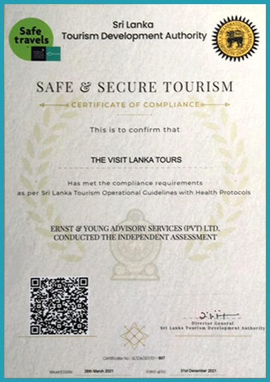 Certificate of Compliance - The Visit Lanka Tours
