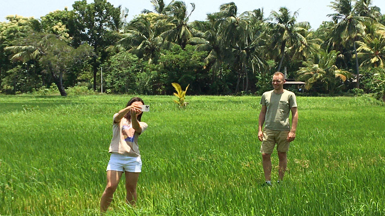 Couple in a Paddy Field