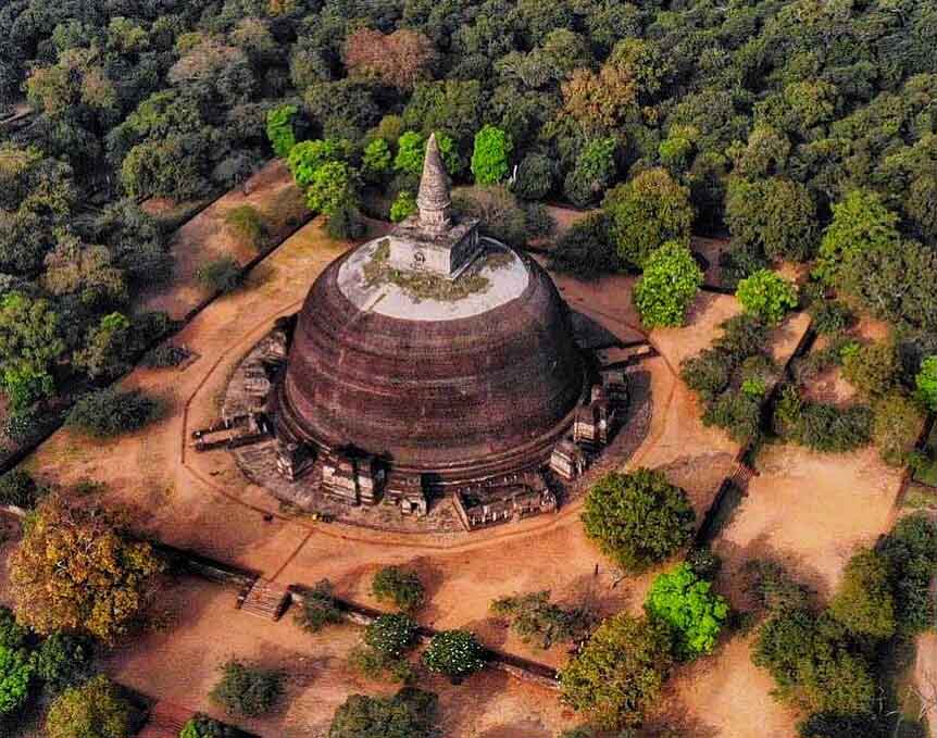 Aerial Shot of Polonnaruwa Ancient City of Sri Lanka